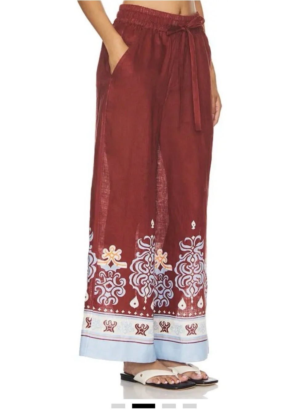 A.L.C. Emmett Pant in Syrah & Sky Blue Size Small New - Picture 4 of 6